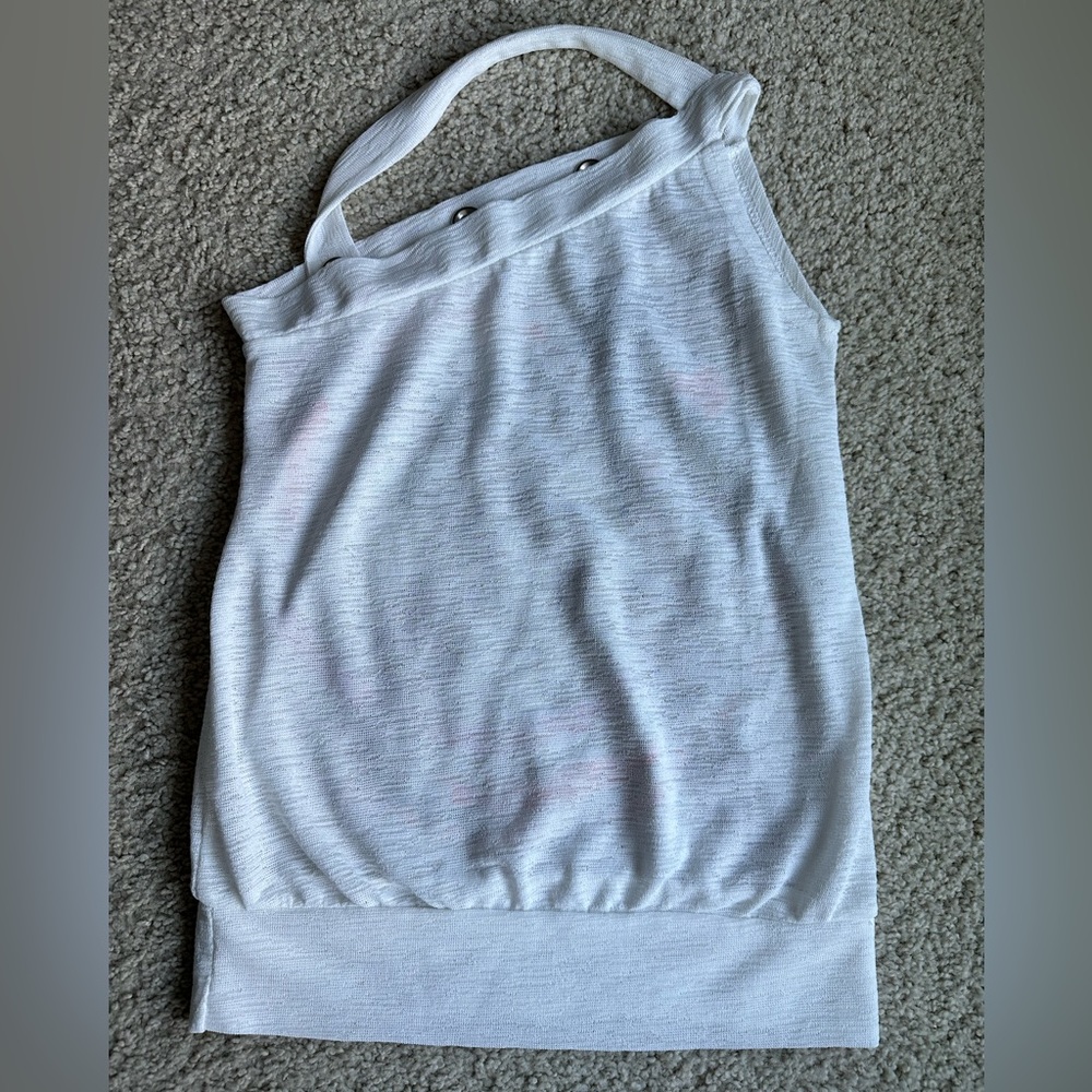 Abstract Art Mesh Halter Top - Picture 2 of 5